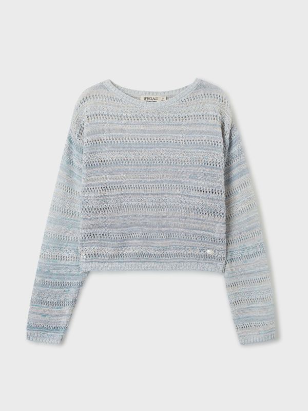 Two tone Mesh Sweater_WHKAF2791F