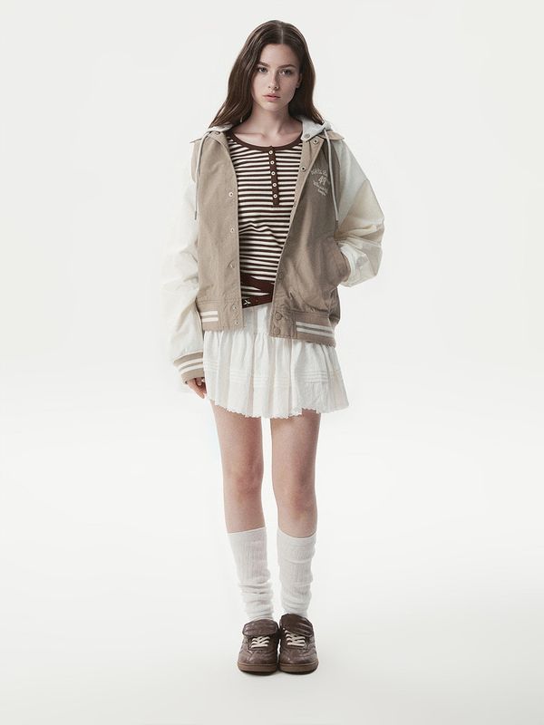 WHOAU Áo khoác Hood Varsity Coach Jacket_WHJJG2221U