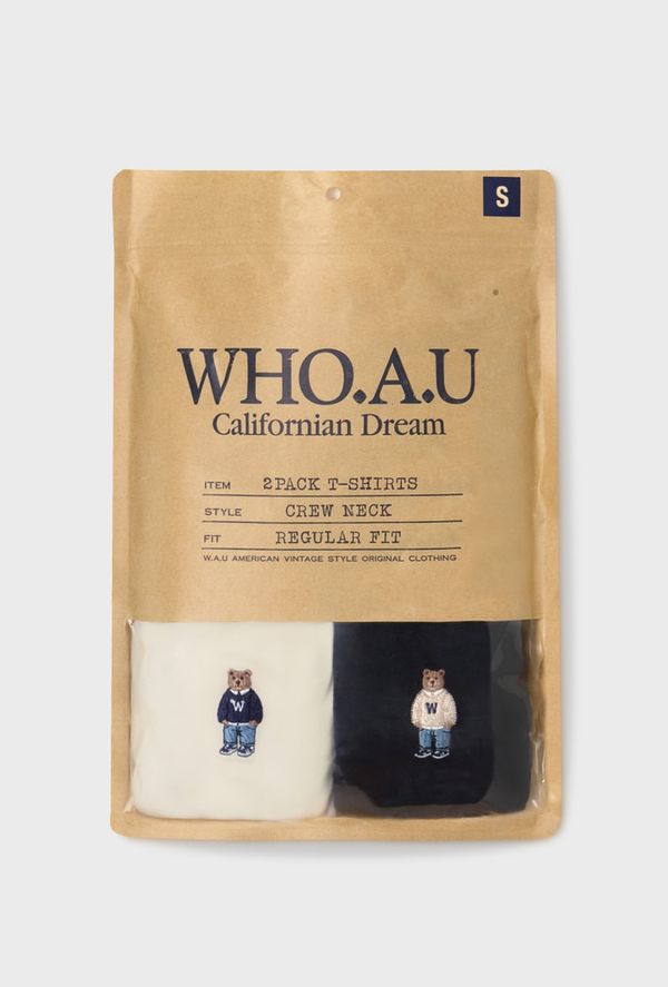 WHOAU Áo thun (2PACK)Steve Solid T-shirt[B]_WHRAG3751U