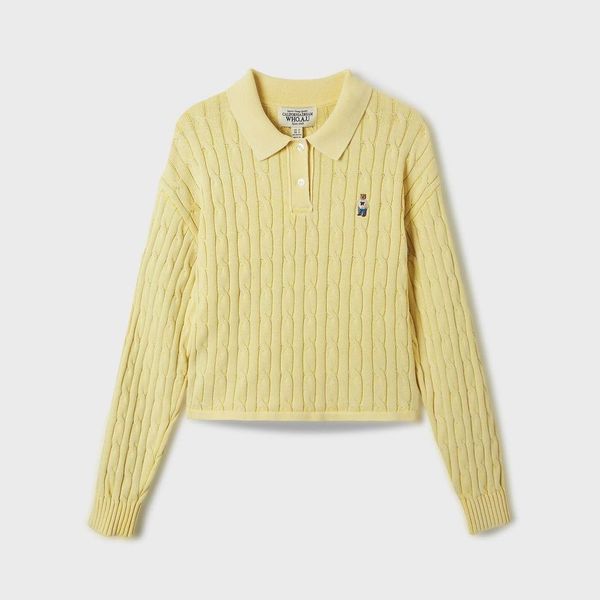 WHOAU Áo len Steve Collar Neck Cable Pullover_WHKAF2304F