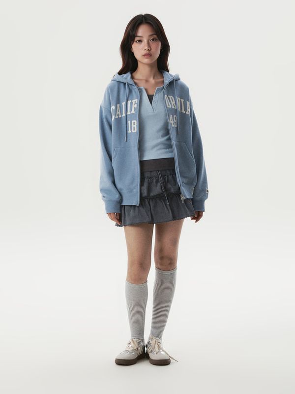 WHOAU Áo khoác nỉ Signature Patch Zip-up Hoodie_WHMZGB911U