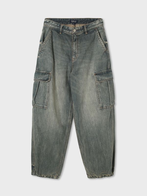Vintage Denim Cargo Pants(U)