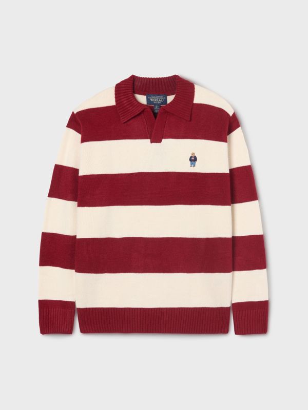 Steve Stripe Open Collar Pullover_WHKAF4923U