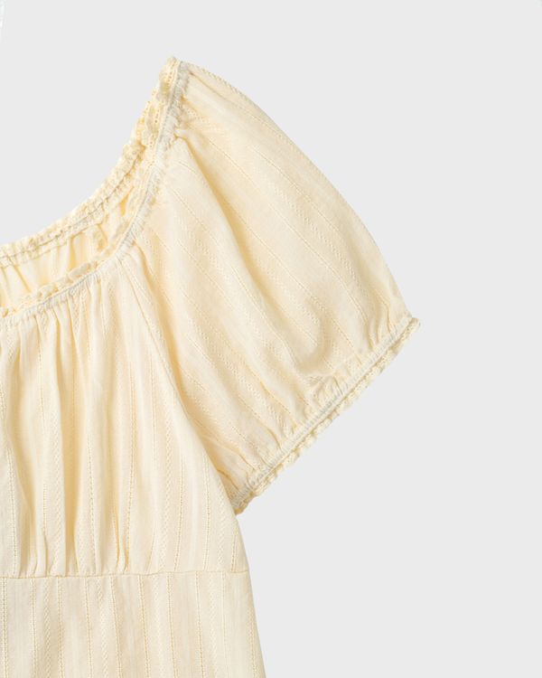 WHOAU Áo kiểu nữ Puff Sleeve Shirt_WHBLG2521B