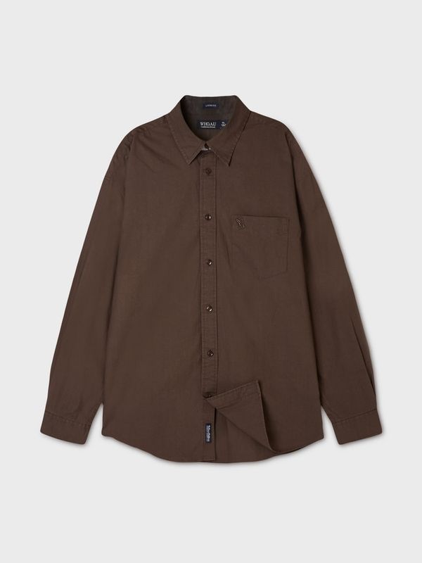 WHOAU Áo Sơ mi Unisex Loose-fit Cotton Shirts (U)_WHYAGB831U