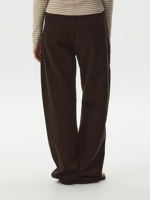 WHOAU Quần nữ Barrel Fit Cotton Twill Pants (F)_WHTAGB831F