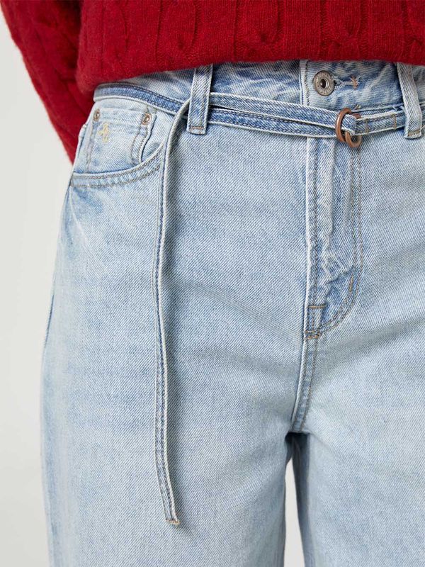 WHOAU Quần dài nữ Vintage Washing Wide Denim(F)_WHTJG2313F