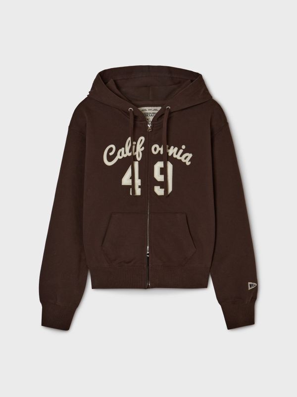 WHOAU Áo khoác nữ Patch Crop Hood Zip-up_WHMZG1111F