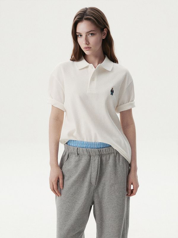 WHOAU Áo thun Steve Collar T-Shirt_WHHAG2411U