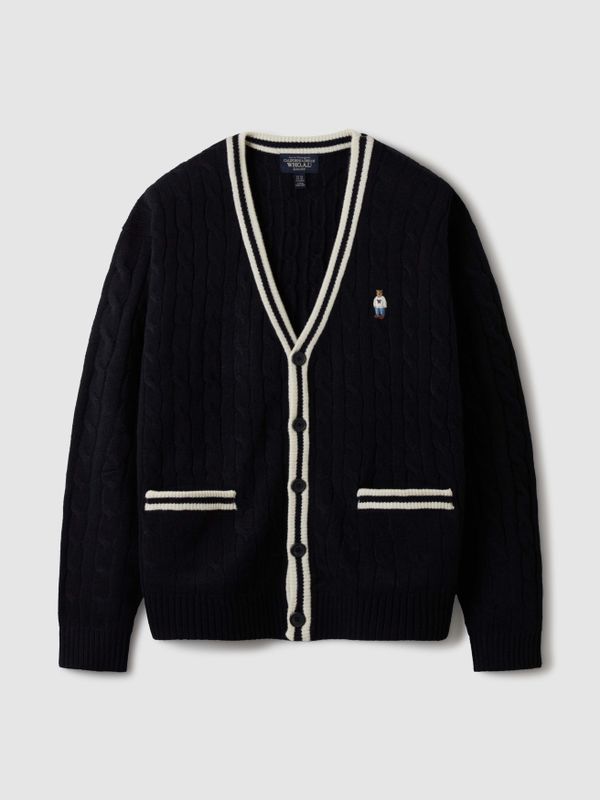 Steve V-neck Tilden Cable Cardigan_WHCKE4922U