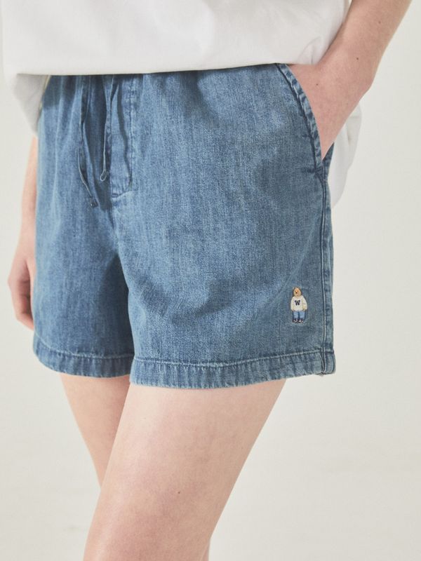 Steve Denim Set-up Shorts (F)_WHTJF2555F