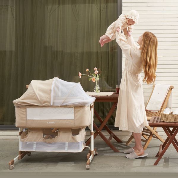 Nôi xếp đa năng tiện lợi cho trẻ sơ sinh La vikit thế hệ thứ 3