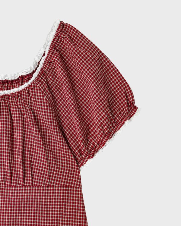 WHOAU Áo kiểu nữ Meichan Plaid Top_WHBLG2531B
