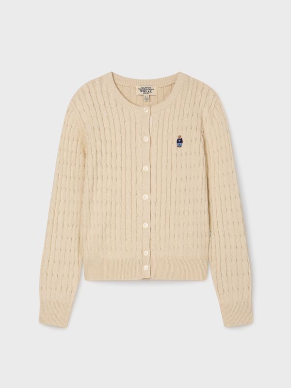 WHOAU Áo len nữ Steve Cable Cardigan_WHCKG2211F