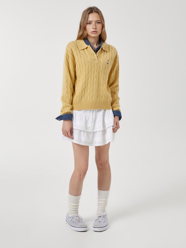 Steve Cable Button Collar Pullover_WHKAF4931F