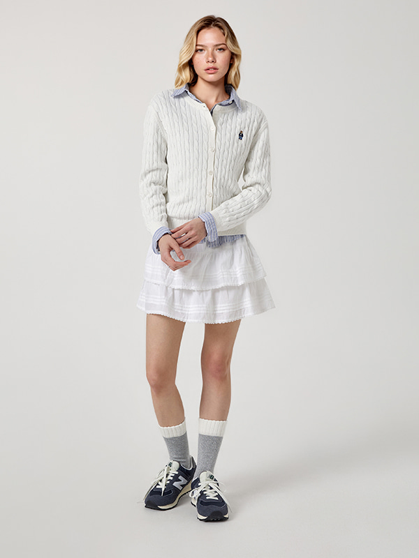 WHOAU Áo len nữ Steve Cable Cardigan_WHCKG2211F