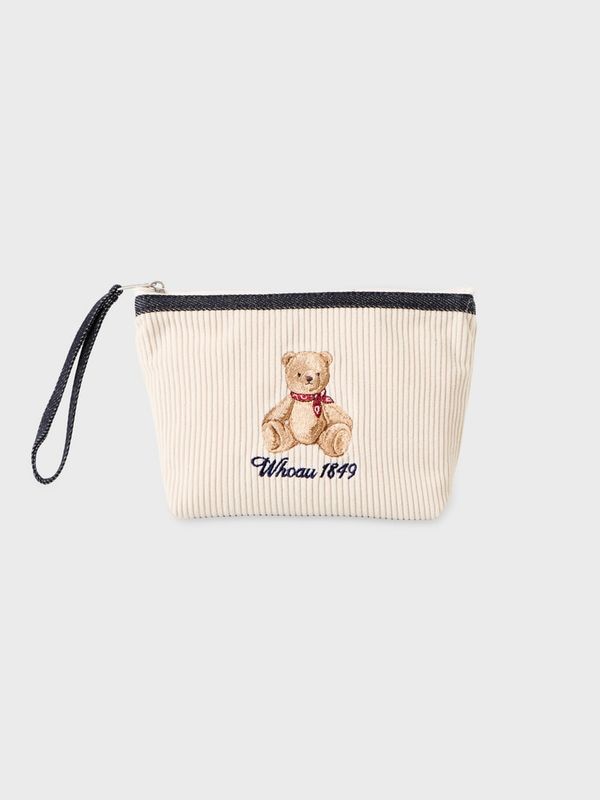 WHOAU Ví Bear Embroidery Pouch_WHAQGB912A
