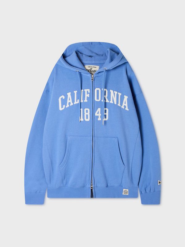 WHOAU Áo nỉ Signature Patch Hood Zip-up(Brushed)_WHMZGBT11U