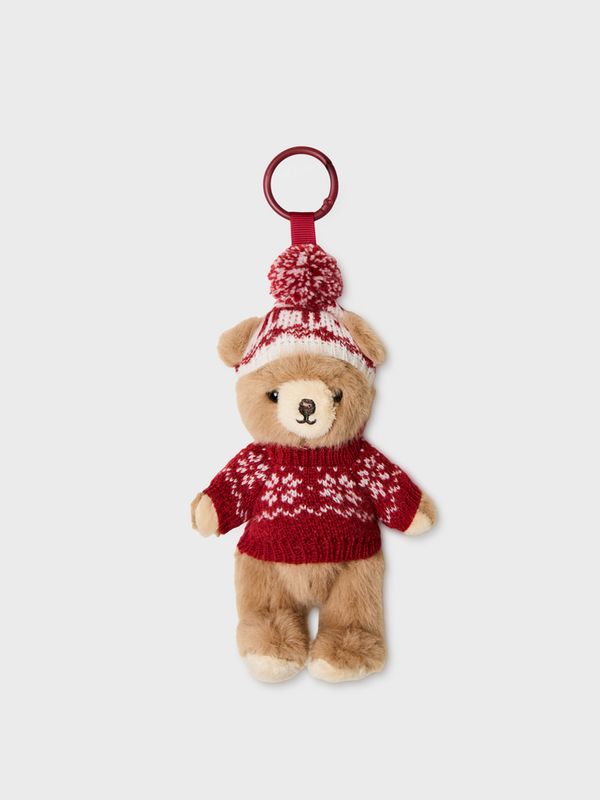 WHOAU Móc khóa Fluffy Bear nordic Sweater Charm_WHAWGBV41A