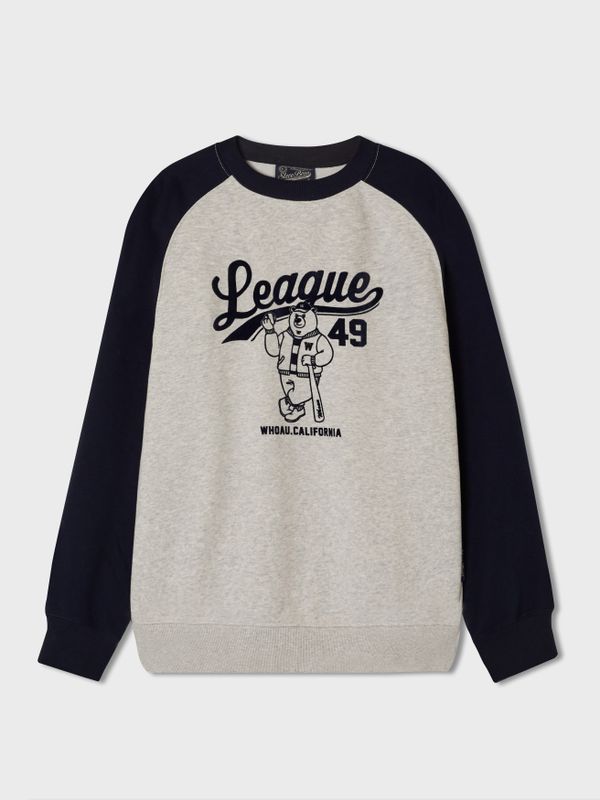 WHOAU Áo nỉ unisex Steve Raglan Sweatshirt_WHMWF4931U