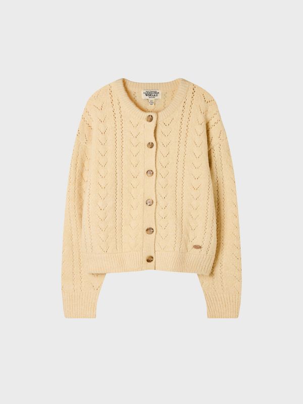 WHOAU Áo len Bokasi Punching Cardigan_WHCKGBT33F