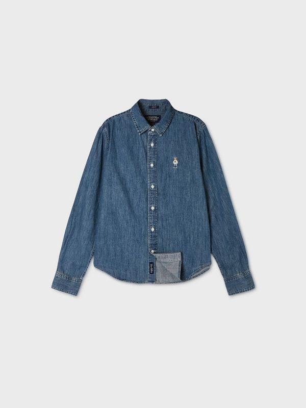 WHOAU Áo Sơ mi Steve Denim Shirts(Slim fit)_WHYJGB921F