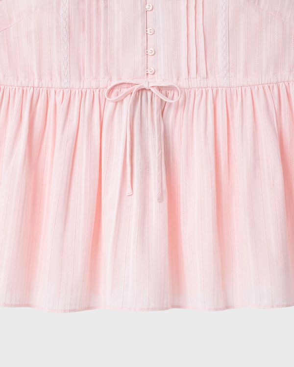 WHOAU Áo hai dây Meichan Ribbon Sleeveless Blouse Sheen_WHYAG2566B