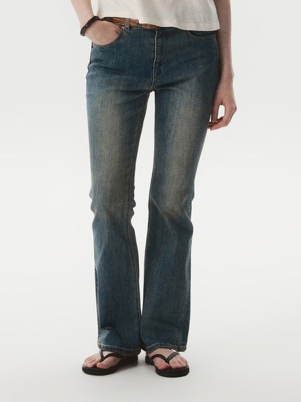 WHOAU Quần jeans nữ Slim Bootscut Denim(F)_WHTJGB811F