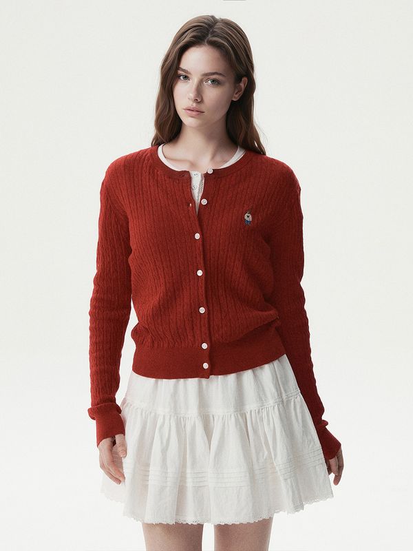 WHOAU Áo len Steve High Gauge Cable Cardigan_WHCKG2521F