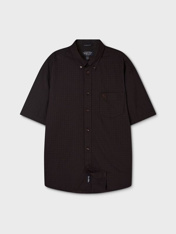 WHOAU Áo sơ mi UNISEX Surf Bear Check Short Sleeve Shirts_WHYCG2571U