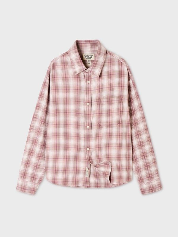 WHOAU Áo Sơ mi Flannel Loose-Fit Check Shirts(F)_WHYCGBT41F