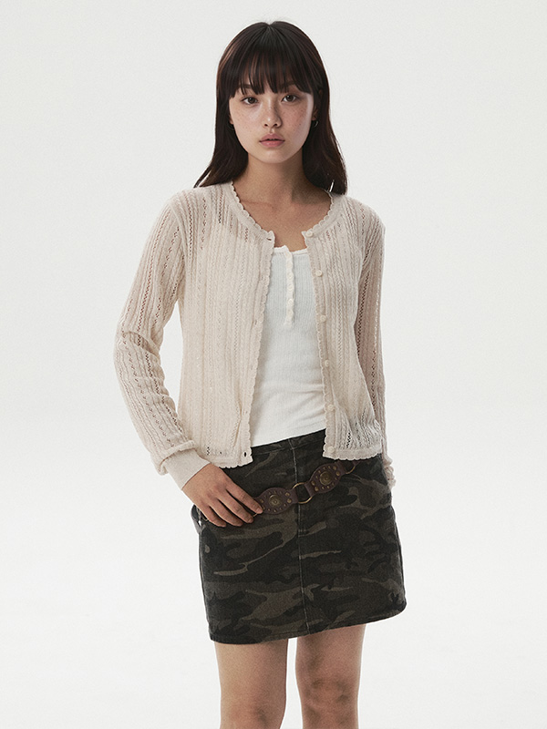 WHOAU Áo Cardiagn nữ Linen Blend Skashi Cardigan_WHCKG2523F
