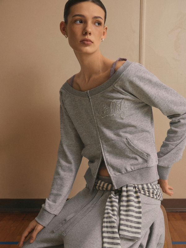 WHOAU Áo khoác Off-Shoulder Zip-up(F)_WHMZGB993F