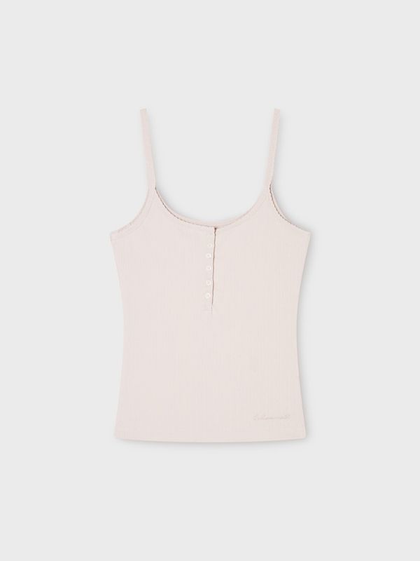 Eyelet Henry Neck Sleeveless