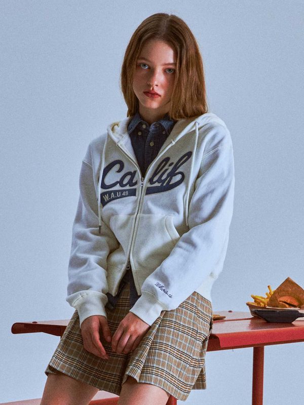 Patch Crop Hood Zip-up (Brushed)_WHMZF4911F