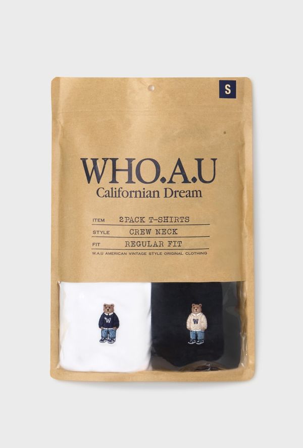 WHOAU Áo thun (2PACK)Steve Solid T-shirt[B]_WHRAG3751U