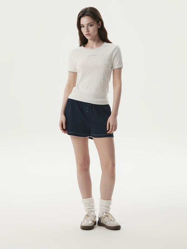 WHOAU Áo thun nữ Feminine Picot T-Shirt_WHRAG2531F