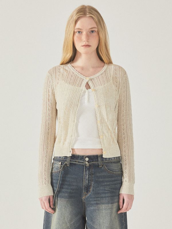 Croche Long Sleeve Cardigan_WHCKF3533F