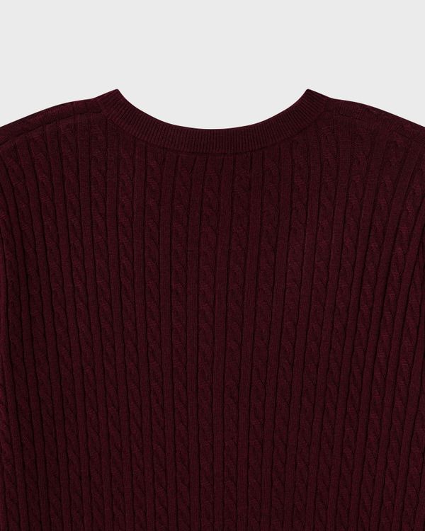WHOAU Áo len Steve High Gauge Wool Cable Cardigan_WHCKGB912F