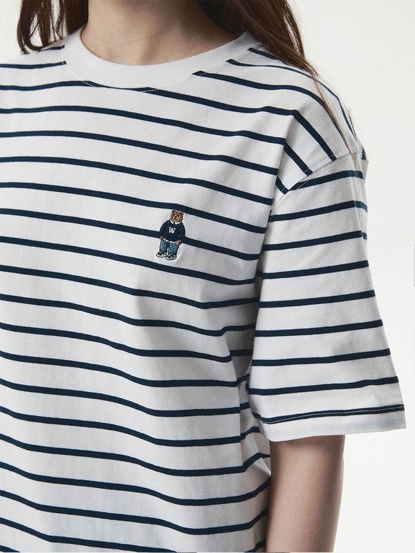 WHOAU Áo thun Steve Stripe Short Sleeve T-shirt_WHRSG2321U