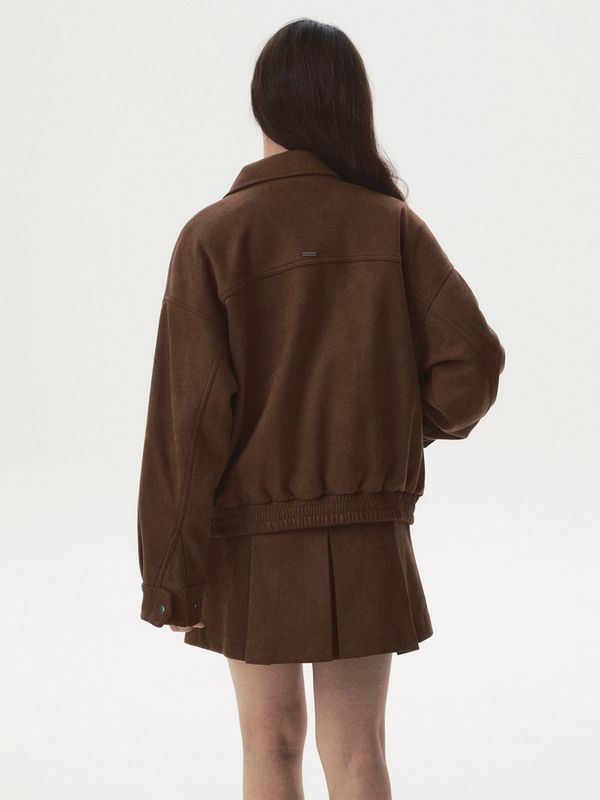 WHOAU Áo khoác Synthetic Suede Jacket_WHJKGB921F