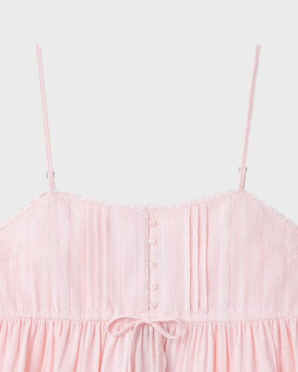 WHOAU Áo hai dây Meichan Ribbon Sleeveless Blouse Sheen_WHYAG2566B