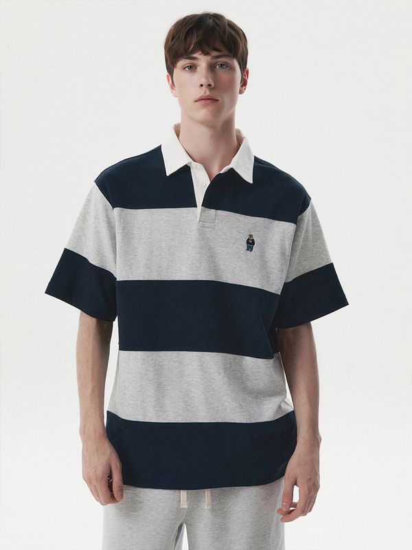 WHOAU Áo thun Steve Colorblock Collar T-Shirt_WHHAG2421U