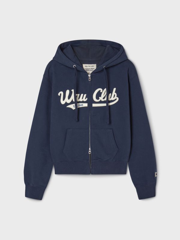 WHOAU Áo khoác nữ Patch Crop Hood Zip-up_WHMZG1111F