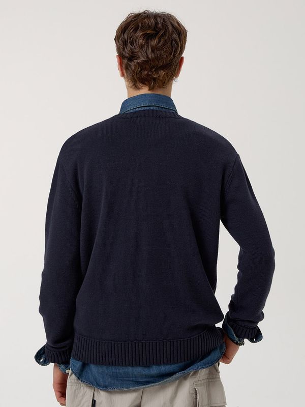 American Flag Intarsia Pullover