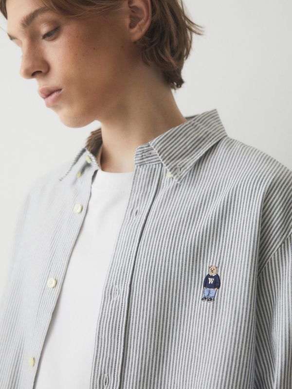 Stevie Shirt - Powder Blue Stripes