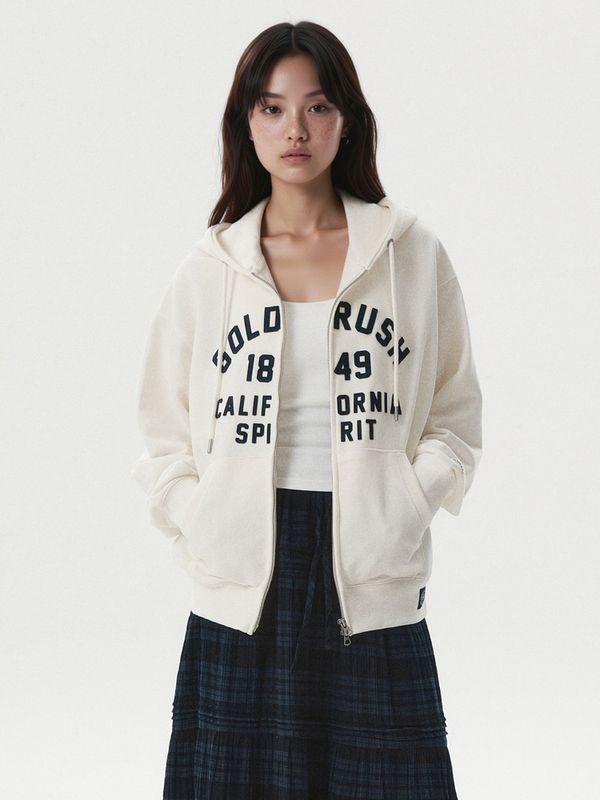 WHOAU Áo khoác nỉ Signature Patch Zip-up Hoodie_WHMZGB911U