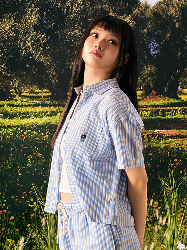 Steve Seersucker Crop Shirts(Set-up)_WHYWF3712F