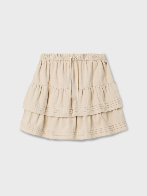 Corduroy Short Tiered Skirt