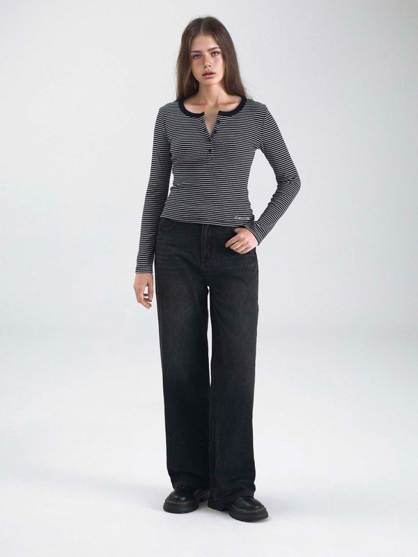 Ribbed Henry Neck T-shirt_WHLAF3822F